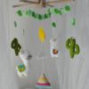 Mobile bébé lamas cactus